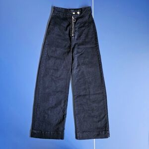 & Other Stories Black jeans Ankle Wide-legged zipper size 2 0 00